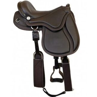 Montura Australiana Completa 16 Pulgadas Cuero Marrón